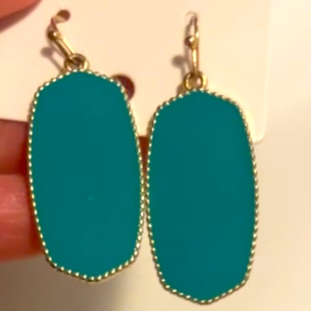 Elegant Teal Drop Earrings